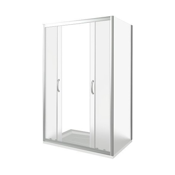 Душевое ограждение Bas Infinity WTW-TD+SP G-CH 170х90 см, хром/матовое - фото 3