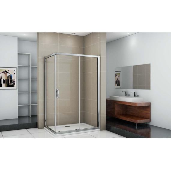 Душевое ограждение Bas Infinity WTW+SP C-CH 130х80 см, хром/прозрачное - фото 4