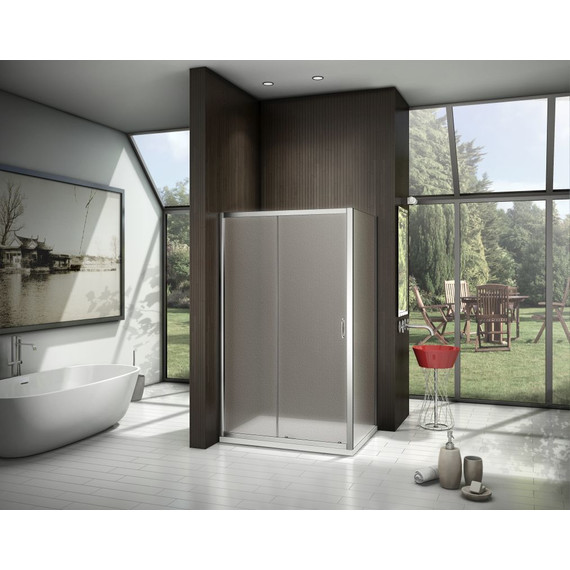 Душевое ограждение Bas Latte WTW+SP G-WE 130х100 см алюминий/матовое - фото 3
