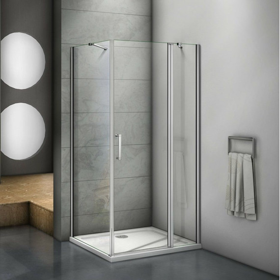 Душевое ограждение Bas Mokka WTW+SP C-WE 130х80 см алюминий/прозрачное - фото 4
