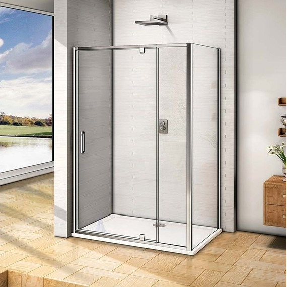 Душевое ограждение Bas Orion WTW-PD+SP C-CH 90х90 см хром/прозрачное - фото 4