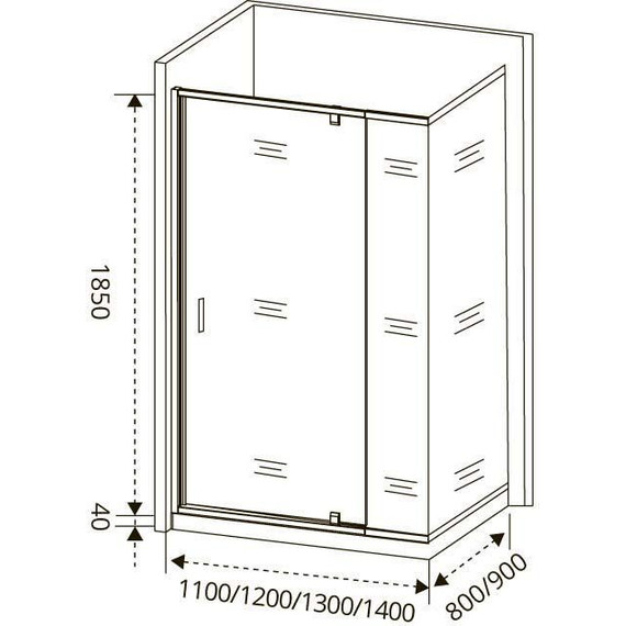 Душевое ограждение Bas Orion WTW-PD+SP G-CH 140х80 см хром/матовое - фото 4