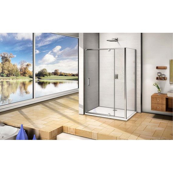 Душевое ограждение Bas Orion WTW-PD+SP C-CH 140х90 см хром/прозрачное - фото 5