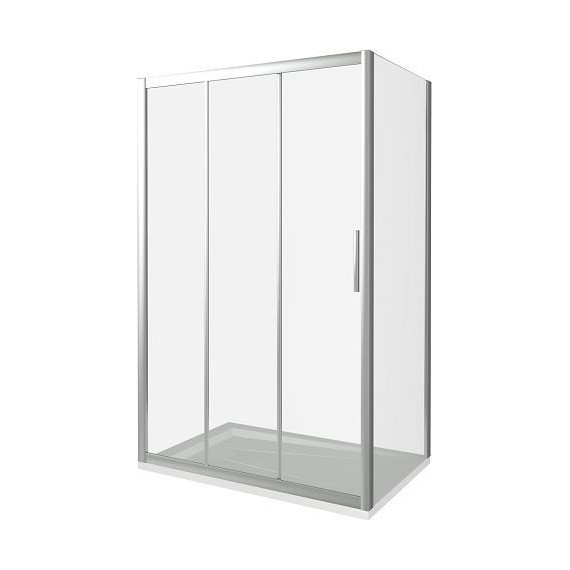 Душевое ограждение Bas Orion WTW+SP C-CH 110х90 см хром/прозрачное - фото 