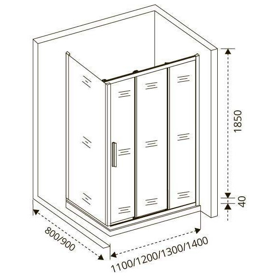 Душевое ограждение Bas Orion WTW+SP C-CH 140х80 см хром/прозрачное - фото 6