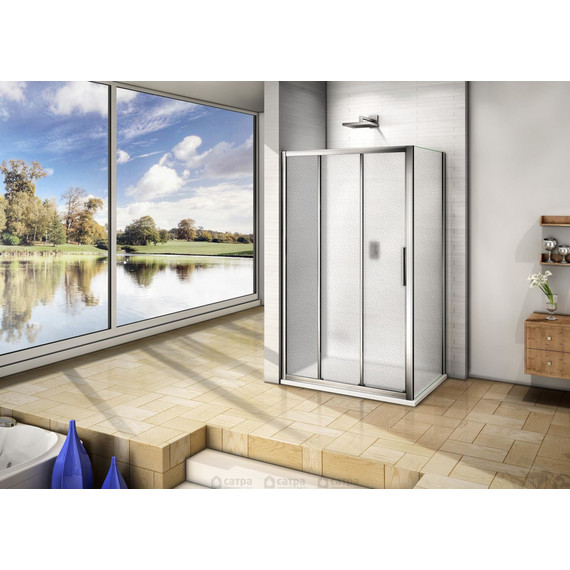 Душевое ограждение Bas Orion WTW+SP G-CH 140х90 см хром/матовое - фото 5