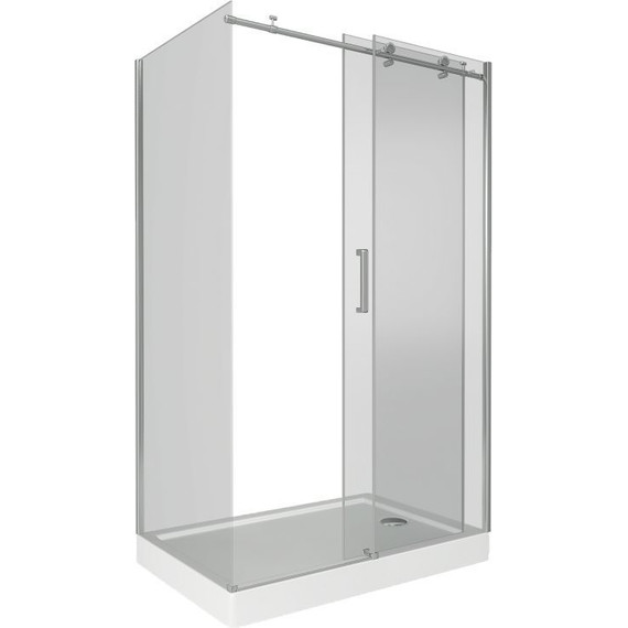 Душевое ограждение Bas Puerta WTW+SP C-CH 140х100 см (стекло 8 мм) хром/прозрачное - фото 3