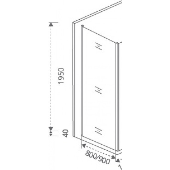 Боковая стенка Bas Galaxy SP-90-C-B 90 см чёрный/прозрачное - фото 3