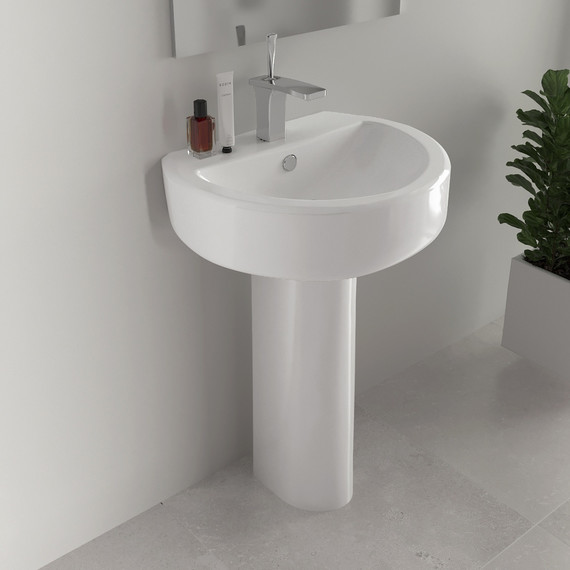 Умывальник Sanita Luxe BEST 55 см WB.PD/Best/55-C/WHT.G/S1 - фото 2