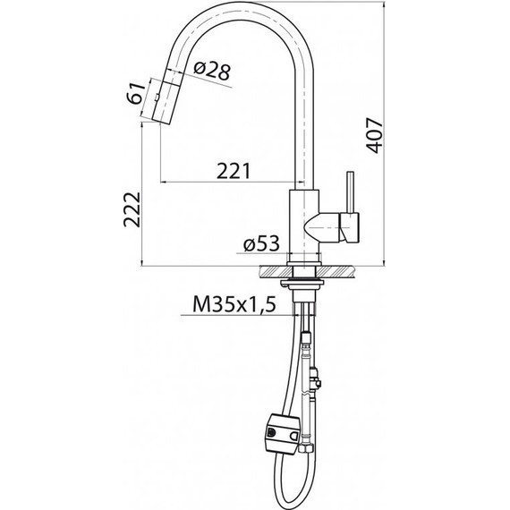 Смеситель для кухни BelBagno BB-LAM31B-IN, сатин - фото 2