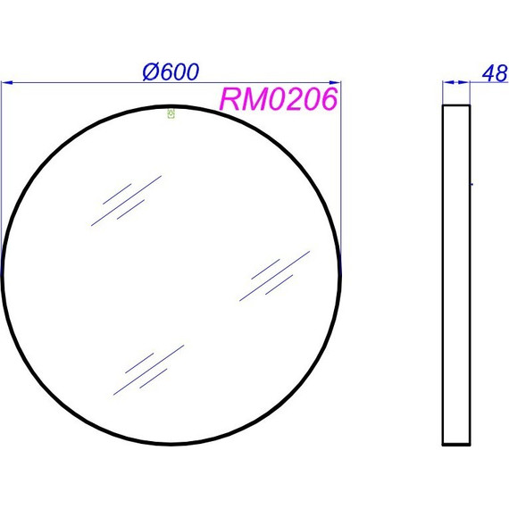 Зеркало Aqwella Fargo 60 см RM0206W, белый - фото 4