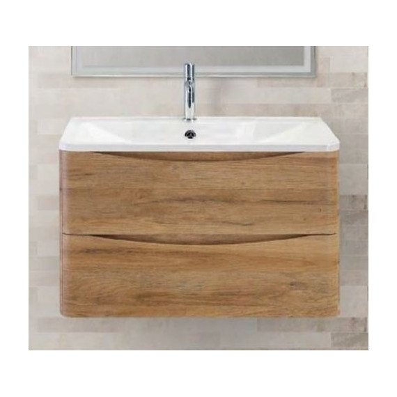 Тумба подвесная с раковиной BelBagno ACQUA-900-2C-SO-RR 90 см, Rovere Rustico, Цвет фасада: Rovere Rustico - фото 