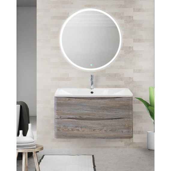 Тумба подвесная с раковиной BelBagno ACQUA-800-2C-SO-PS 80 см, Pino Scania, Цвет фасада: Pino Scania - фото 2