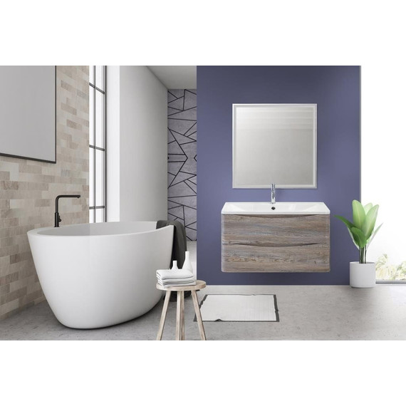 Тумба подвесная с раковиной BelBagno ACQUA-900-2C-SO-PS 90 см, Pino Scania, Цвет фасада: Pino Scania - фото 3