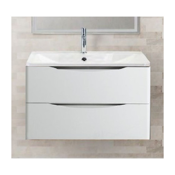 Тумба подвесная с раковиной BelBagno ACQUA-900-2C-SO-BL 90 см, Bianco Lucido, Цвет фасада: Bianco Lucido - фото 
