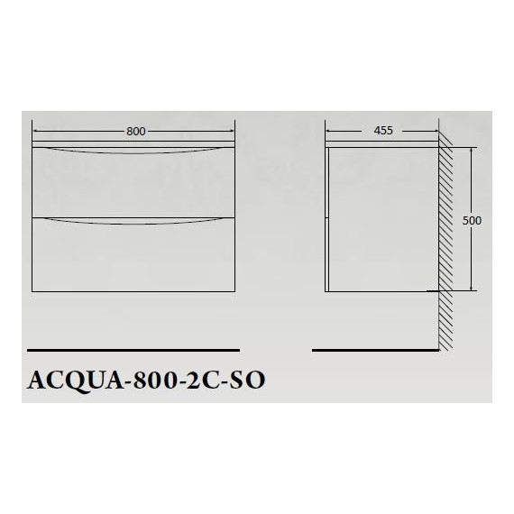 Тумба подвесная с раковиной BelBagno ACQUA-800-2C-SO-BL 80 см, Bianco Lucido, Цвет фасада: Bianco Lucido - фото 4
