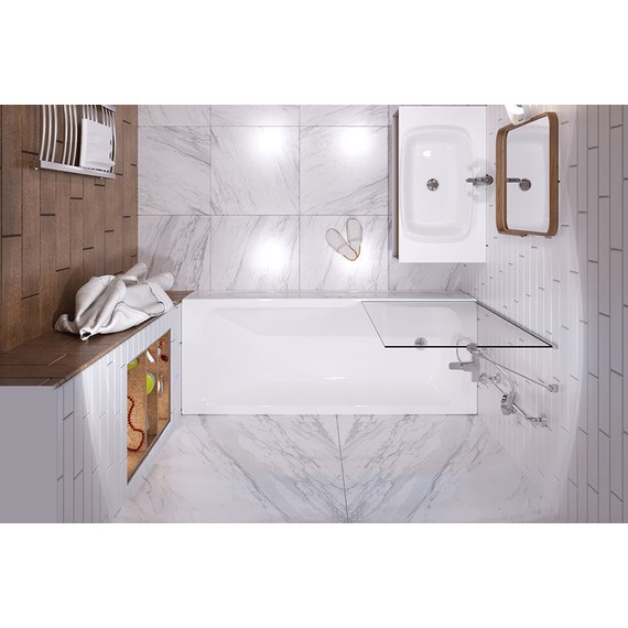 Ванна акриловая 1ACReal Gamma 130х69 см BBA-GA137X0-00U с ножками, Размер - мм: 1300х700 - фото 11