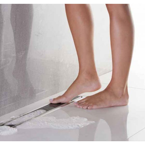 Трап Pestan (BETTOSERB) Confluo Premium Black Glass Line 30 см 13000290, нержавеющая сталь/стекло, хром/черный (под плитку), Цвет производителя: хром, чёрный, Размер трапа: 300 - фото 7