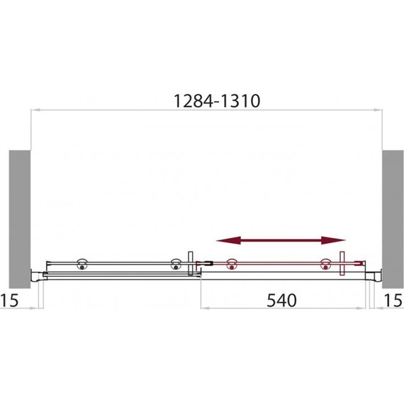 Душевая дверь BelBagno 130 см UNO-BF-1-130-C-Cr, хром/прозрачное - фото 5