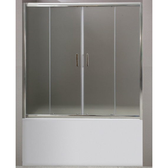 Шторка для ванны BelBagno 150 см UNO-VF-2-150/145-P-Cr, хром/текстурное - фото 