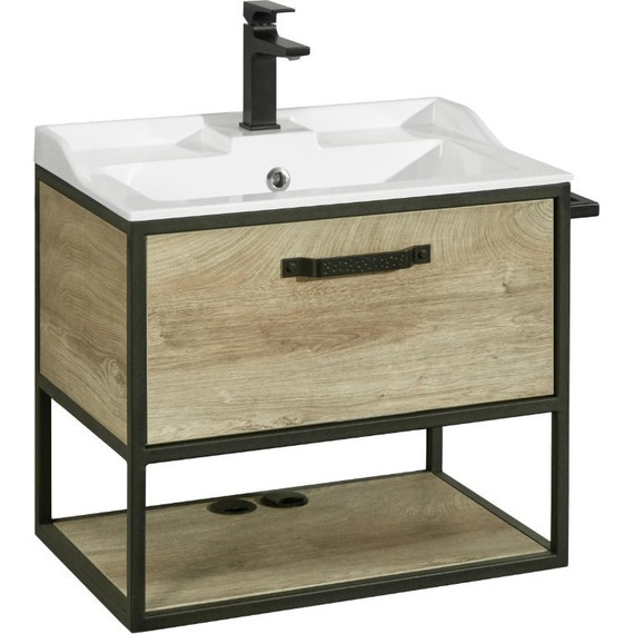 Тумба подвесная со столешницей Акватон Лофт Фабрик 65 см 1A242301LTDU0, дуб эндгрейн - фото 8