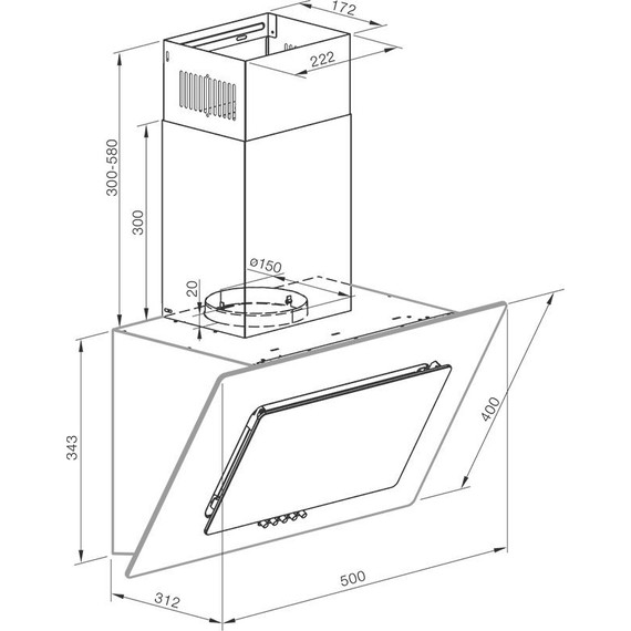 Вытяжка Graude DHE 50.1 W (белое стекло) - фото 2