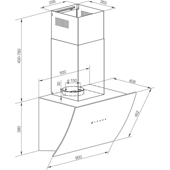 Вытяжка Graude DH 90.1 WE (белое стекло) - фото 2