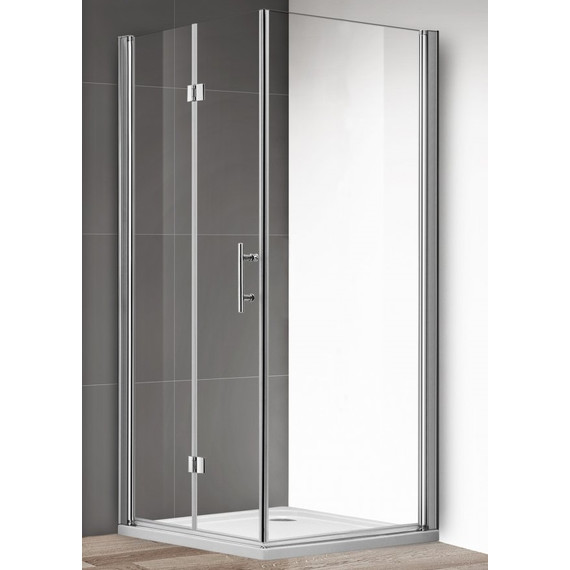 Душевое ограждение Cezares 100х80 см ECO-O-ASH-1-100/80-C-Cr, хром/прозрачное - фото 