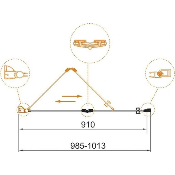Душевая дверь Cezares 100 см ECO-O-BS-12-100-C-Cr, хром/прозрачное - фото 3