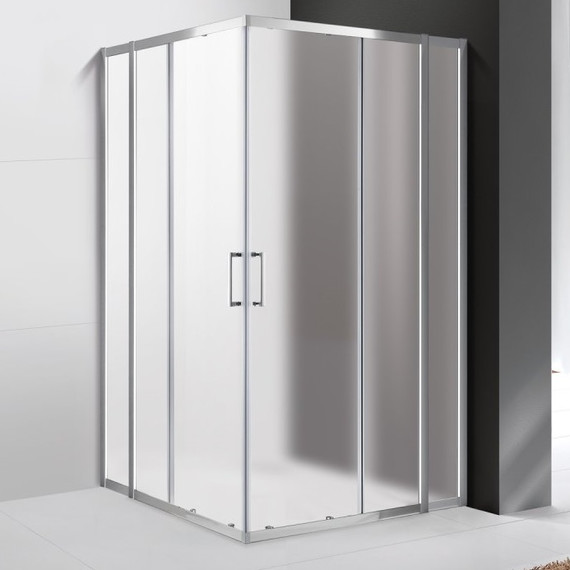 Душевое ограждение Cezares 120х120 см MOLVENO-A-22-100+20-P-Cr, хром/матовое - фото 