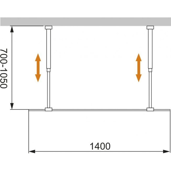 Душевая перегородка Cezares 140 см LIBERTA-L-2-140-C-Cr (телескопические кронштейны, стекло 8 мм) хром/прозрачное - фото 4