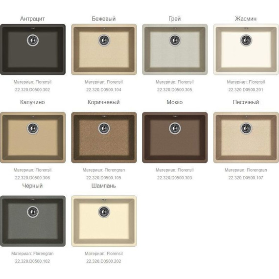 Кухонная мойка Florentina Вега 500 22.320.D0500.201, жасмин, Цвет производителя: жасмин - фото 2
