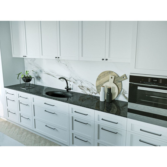 Кухонная мойка Florentina Вега овал 22.430.E0650.302, антрацит, Цвет производителя: чёрный - фото 3