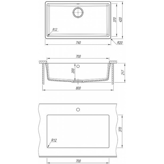 Кухонная мойка Florentina Вега 700 22.435.E0700.104, бежевый, Цвет производителя: бежевый - фото 4