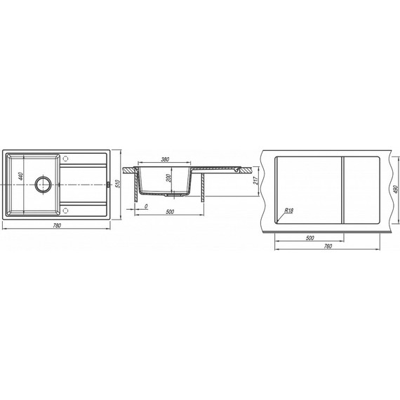 Кухонная мойка Florentina Липси 780 20.270.C0780.107, песочный, Цвет производителя: песочный - фото 4