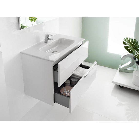 Тумба подвесная с раковиной Roca Victoria NORD Ice 60 см ZRU9302730, белый - фото 7