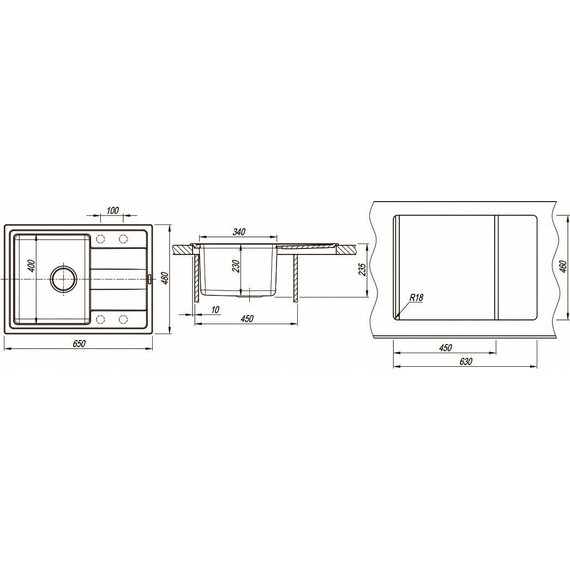 Кухонная мойка Florentina Комби 650 21.390.B0650.201, жасмин, Цвет производителя: жасмин - фото 4