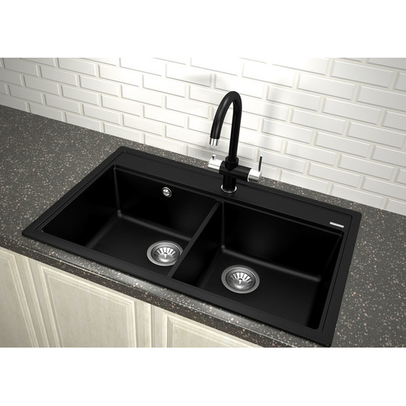Кухонная мойка Florentina Липси 820 20.370.E0820.302, антрацит, Цвет производителя: чёрный - фото 2
