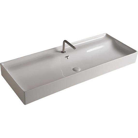 Тумба подвесная с раковиной Cezares CADRO-120/46/30-1C-SO-MET-ST 120 см, черный/белый - фото 4