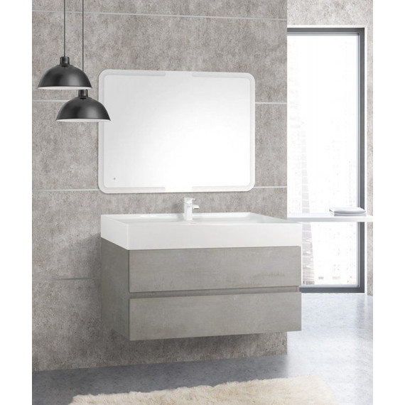 Тумба подвесная с раковиной Cezares Molveno 46-80-2C-SO-BET 80 см, Beton - фото 3