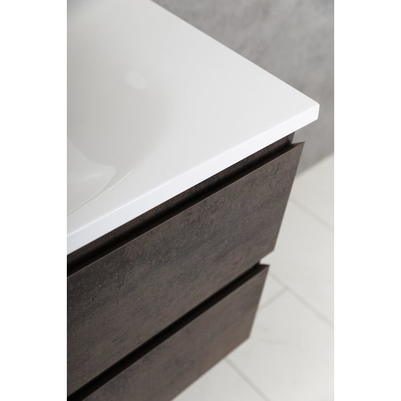 Тумба подвесная с раковиной Cezares MOLVENO-100-2C-SO-OSS 100 см, Ossido - фото 3