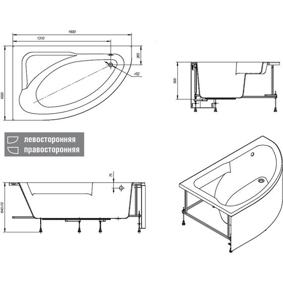 Ванна акриловая Roca Welna 160х100 см ZRU9302997 L - фото 3