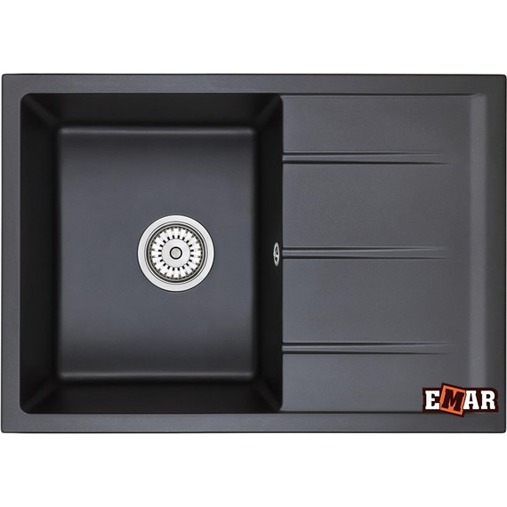 Кухонная мойка Emar EMQ-1700.Q, оникс, Цвет производителя: оникс - фото 