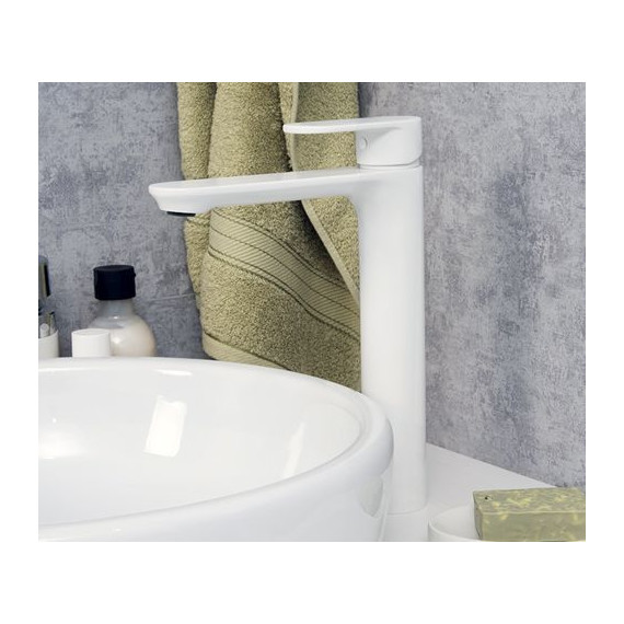 Смеситель для раковины высокий WasserKraft Mindel 8503H, белый - фото 4