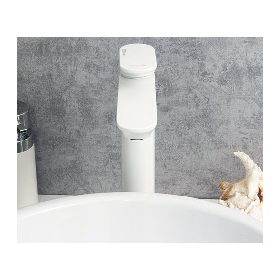 Смеситель для раковины высокий WasserKraft Mindel 8503H, белый - фото 5