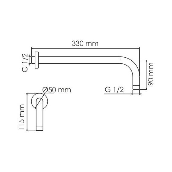 Кронштейн стеновой WasserKraft Mindel A146, белый - фото 2