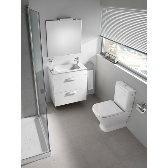 Тумба подвесная с раковиной ROCA DEBBA 60 см ZRU9302708, белый - фото 6