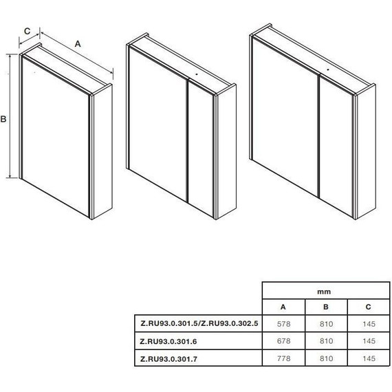 Зеркальный шкаф ROCA The Up 70 см ZRU9303016, белый - фото 8