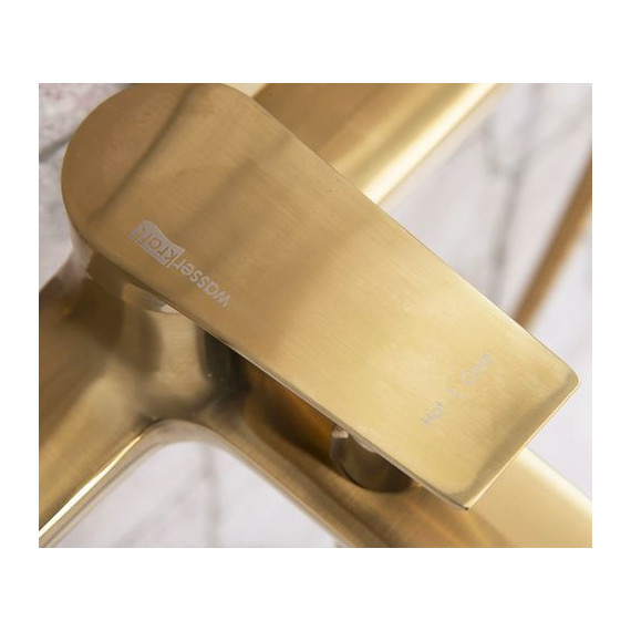 Смеситель для ванны WasserKraft Aisch 5501, золото - фото 5