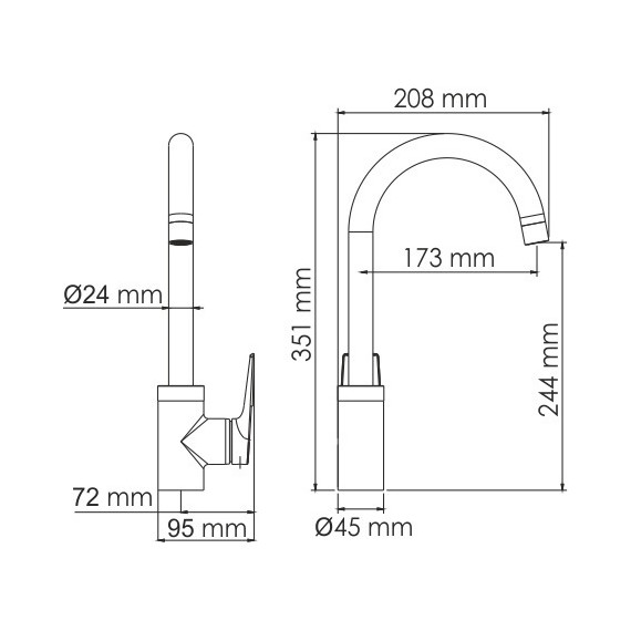 Смеситель для кухни WasserKraft Aisch 5507, золото - фото 9